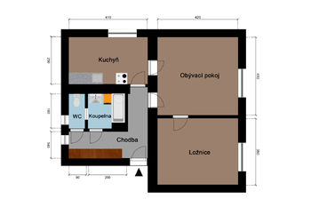 Prodej bytu 2+1 v osobním vlastnictví 55 m², Dýšina