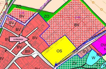 Územní plán Obce Kojetice - BV - bydlení v rodinných domech, venkovské - Prodej pozemku 922 m², Kojetice