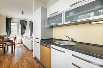 Kuchyňský kout - Pronájem bytu 2+kk v osobním vlastnictví 63 m², Praha 8 - Libeň