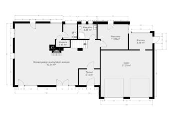 plánek přízemí - Prodej domu 198 m², Herink