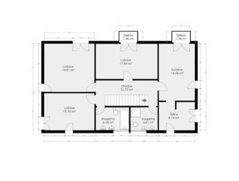 plánek 1. patro - Prodej domu 198 m², Herink