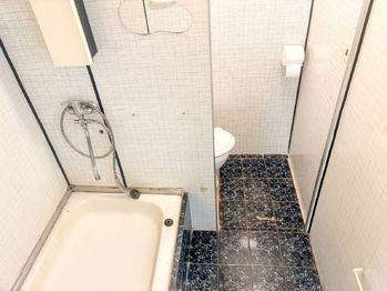 Koupelna - Prodej bytu 1+1 v osobním vlastnictví 40 m², Chlumec