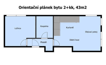 Pronájem bytu 2+kk v osobním vlastnictví 43 m², Hluboká nad Vltavou