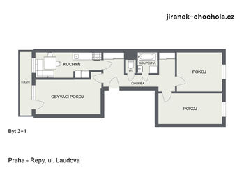 Prodej bytu 3+1 v osobním vlastnictví 68 m², Praha 6 - Řepy