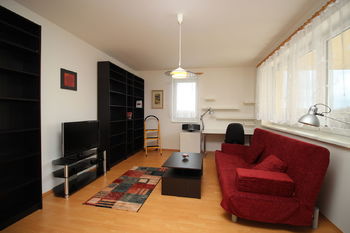Obývací pokoj - Pronájem bytu 2+kk v osobním vlastnictví 56 m², Praha 10 - Hostivař 