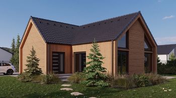 Nízkoenergetická dřevostavba 4+1 na klíč, Hustopeče - Prodej domu 107 m², Hustopeče 