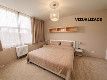 Vizualizace ložnice - Prodej bytu 4+kk v osobním vlastnictví 81 m², Kladno