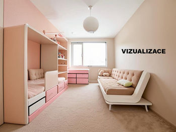 Vizualizace dětský pokoj - Prodej bytu 4+kk v osobním vlastnictví 81 m², Kladno