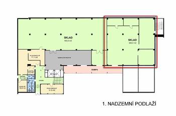 Pronájem skladovacích prostor 343 m², Praha 9 - Horní Počernice