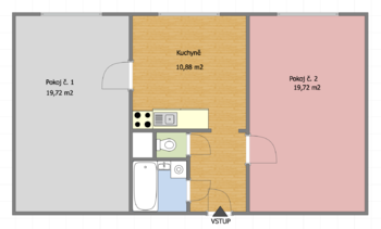 Mapa - Prodej bytu 2+1 v osobním vlastnictví 61 m², Strakonice