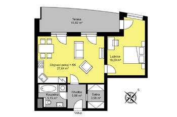 Pronájem bytu 2+kk v osobním vlastnictví 76 m², Poděbrady