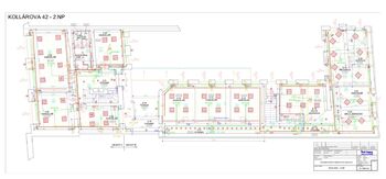 Orientační plánek 2. NP - Pronájem kancelářských prostor 818 m², Plzeň