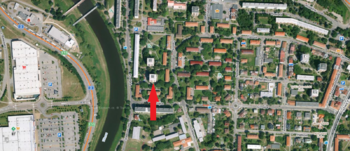 letecká mapa - Pronájem bytu 1+1 v osobním vlastnictví 50 m², České Budějovice