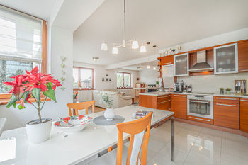Kuchyně s obývacím pokojem - Prodej domu 190 m², Buštěhrad