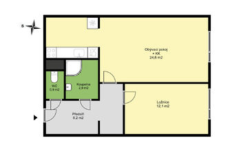 Pronájem bytu 2+kk v osobním vlastnictví 49 m², Praha 5 - Stodůlky
