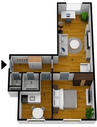 Pronájem bytu 2+1 v osobním vlastnictví 57 m², Aš
