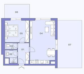 Prodej bytu 2+kk v osobním vlastnictví 58 m², Praha 4 - Modřany