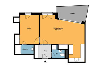 Pronájem bytu 2+kk v osobním vlastnictví 48 m², Popovičky