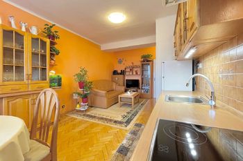 Skloněná obývací pokoj - Prodej bytu 3+kk v osobním vlastnictví 55 m², Praha 9 - Vysočany