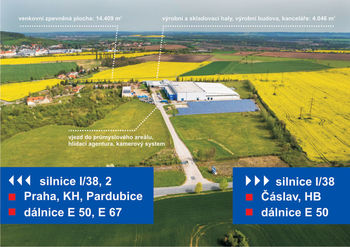 Pronájem výrobních prostor 18455 m², Kutná Hora