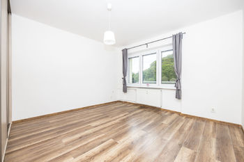 Obývací pokoj a ložnice  - Pronájem bytu 1+1 v osobním vlastnictví 28 m², Velké Březno
