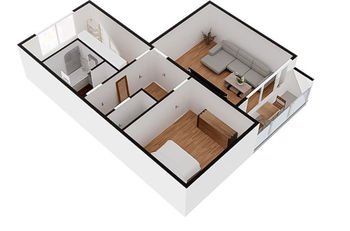 Pronájem bytu 2+1 v osobním vlastnictví 60 m², Chlumec