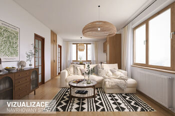 Vizualizace - přestavba stodoly - Prodej domu 277 m², Sulice