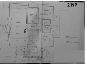 Půsorys 2NP - Prodej domu 300 m², Bystřice