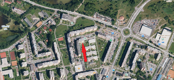 letecká mapa - Pronájem bytu 3+1 v osobním vlastnictví 70 m², České Budějovice