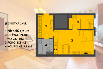 půdorys - Prodej bytu 2+kk v osobním vlastnictví 49 m², Brandýs nad Labem-Stará Boleslav