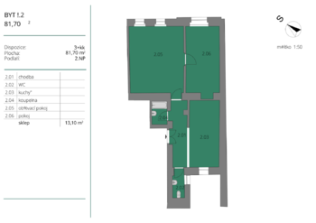 Prodej bytu 3+kk v osobním vlastnictví 82 m², Plzeň