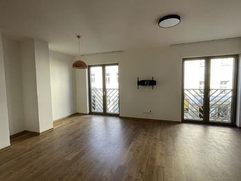 obývací pokoj s kuchyňskou linkou - Pronájem bytu 2+kk v osobním vlastnictví 56 m², Říčany