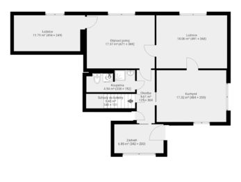 Pronájem bytu 2+1 v osobním vlastnictví 70 m², Hradištko