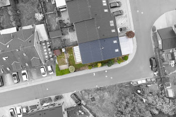 Horní pohled na dům - dron - Prodej domu 127 m², Nelahozeves