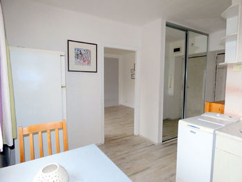 kuchyň pohled do pokoje - Pronájem bytu 1+1 v družstevním vlastnictví 28 m², Praha 4 - Krč