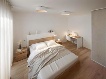 Ložnice - Prodej bytu 3+kk v osobním vlastnictví 124 m², Nesovice