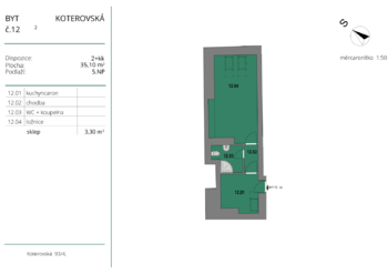 Prodej bytu 2+kk v osobním vlastnictví 35 m², Plzeň