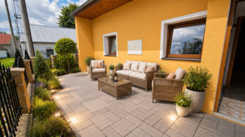 Vizualizace terasy - Prodej domu 100 m², Strunkovice nad Blanicí