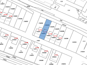 snímek z katastrální mapy - Prodej domu 255 m², Ždánice