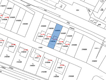 snímek z katastrální mapy - Prodej domu 255 m², Ždánice