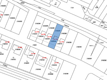 snímek z katastrální mapy - Prodej domu 255 m², Ždánice