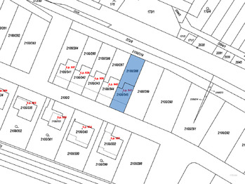 snímek z katastrální mapy - Prodej domu 255 m², Ždánice