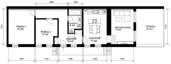 Dispozice - Prodej bytu 3+1 v osobním vlastnictví 120 m², Nesovice