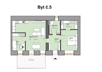 Prodej bytu 3+kk v osobním vlastnictví 82 m², Třeština