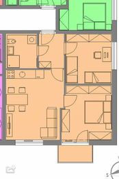 Prodej bytu 3+kk v osobním vlastnictví 58 m², Chýně