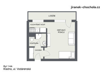 Prodej bytu 1+kk v osobním vlastnictví 26 m², Kladno
