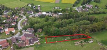 Pozemek vyznačený ve vesnici - Prodej pozemku 1850 m², Nová Ves u Mladé Vožice