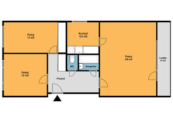 Prodej bytu 3+1 v osobním vlastnictví 77 m², Neratovice