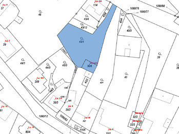snímek z katastrální mapy - Prodej pozemku 1044 m², Domašov