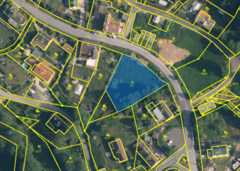 mapa KN - Prodej pozemku 1183 m², Rychnov u Jablonce nad Nisou